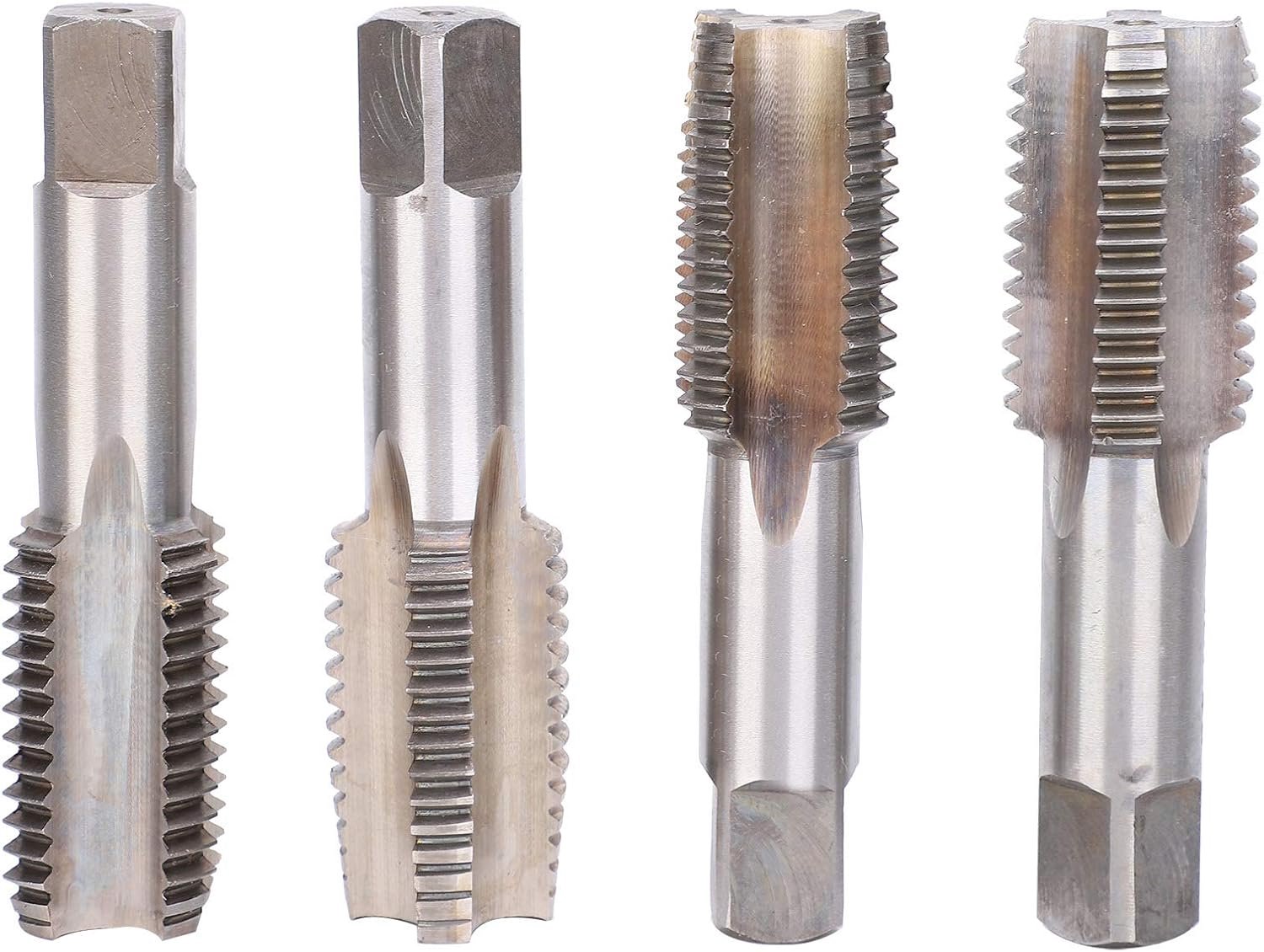 M30 handschroeftapset met rechte fluit - gelegeerd gereedschap staal tapgereedschap voor ijzerstaal koper aluminium en matrijsstaal - 4-delige set voor metaalbewerking en