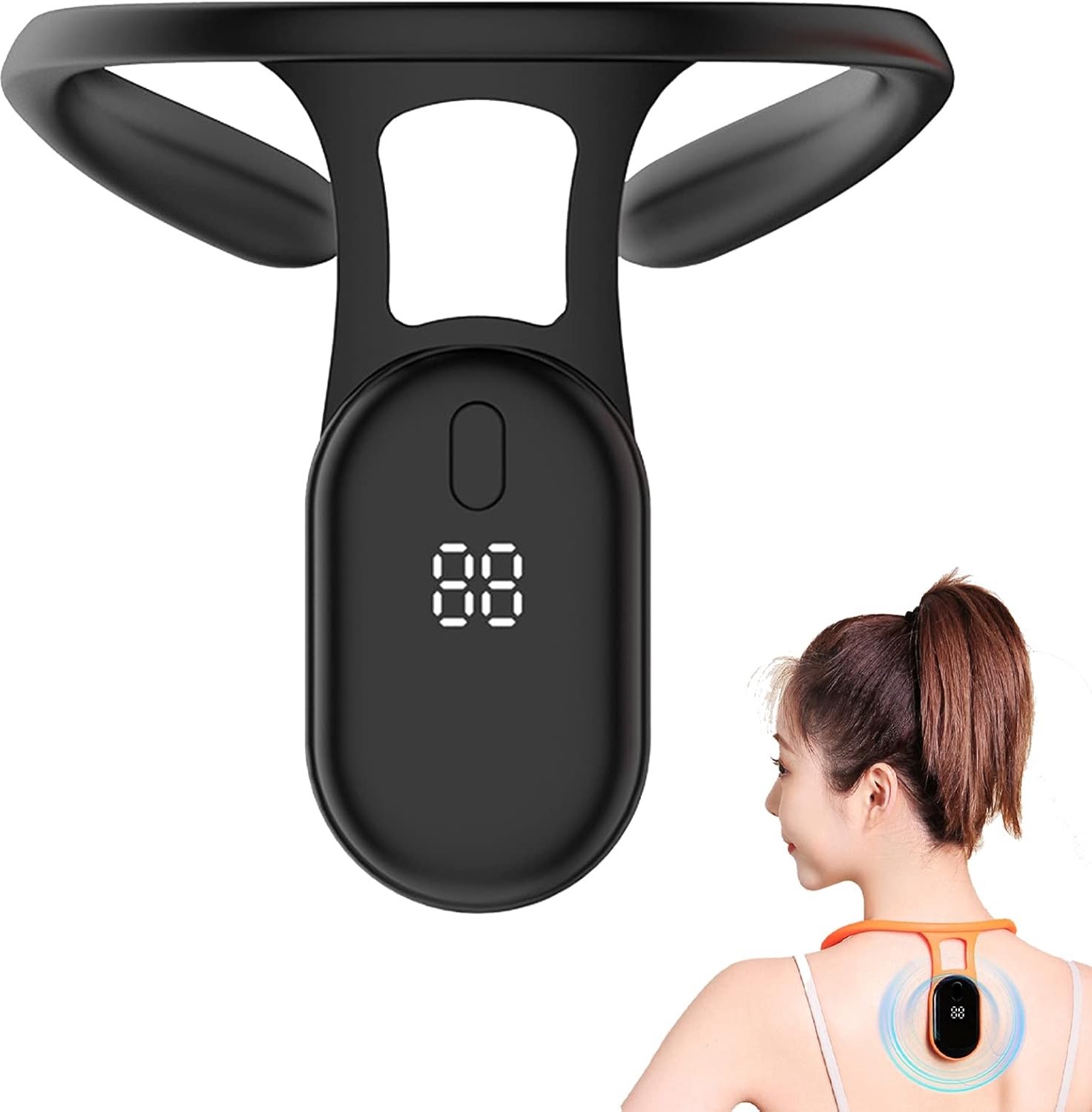 2023 Nieuwe Mericle Ultrasone Draagbare Lymfatische Kalmerende Lichaam Vormende Neck Instrument (Zwart)