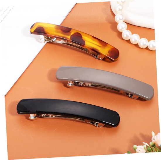 3 Stuks Mode Haarclips Verstelbare Metalen Barrettes voor Vrouwen Ponytail Clips Leopard Koffie Zwart Duurzaam Elegant Haar Accessoire — afbeelding 5