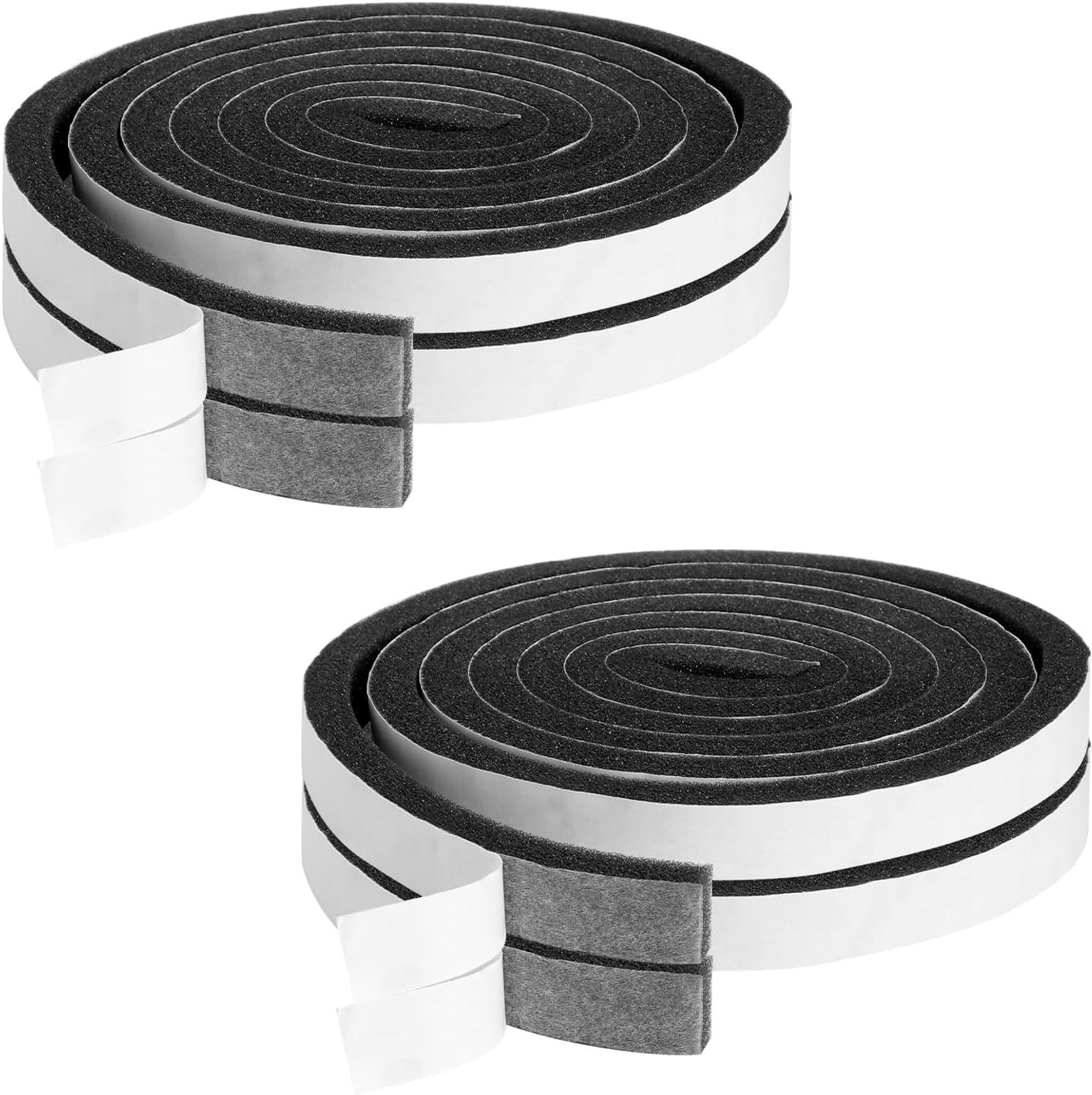 Zelfklevende Sealing Tape Set van 4 - 15 mm x 10 mm Foam Tape, 8 m Lang, Waterdicht, Geluidsisolatie en Thermische Isolatie voor Deuren en Ramen