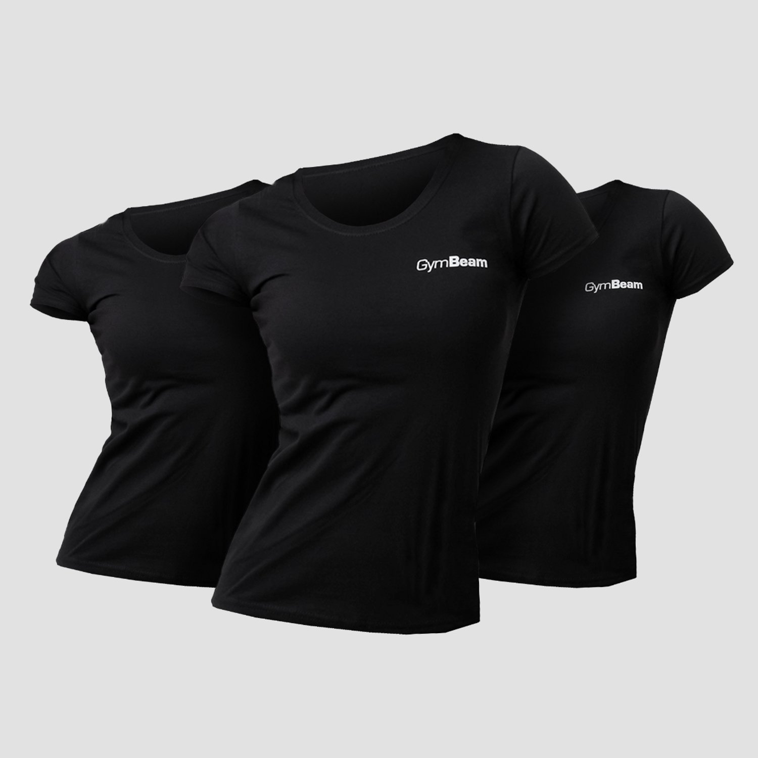 GymBeam Dames Basic T-shirt 3Pack Zwart M 3pack