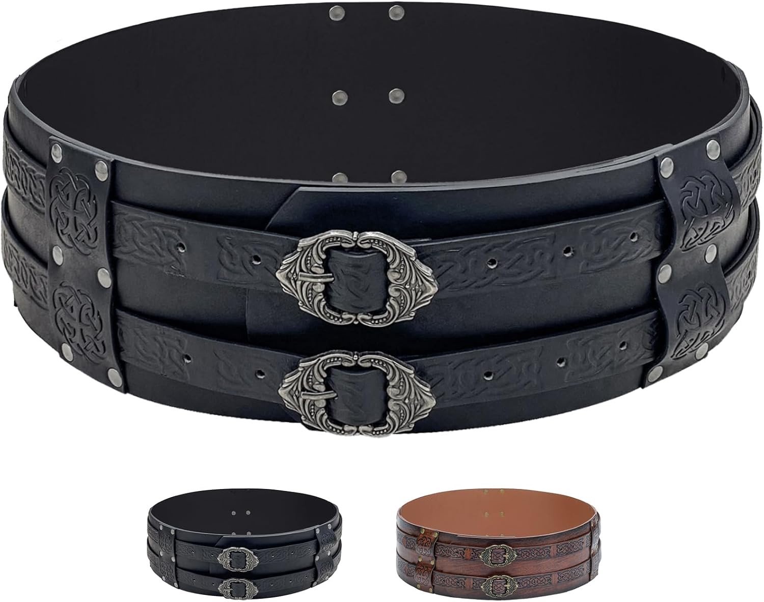 Medieval Viking Riem voor Renaissance Kostuums, Brede Tailleband voor Carnaval en Halloween, Unisex Accessoire
