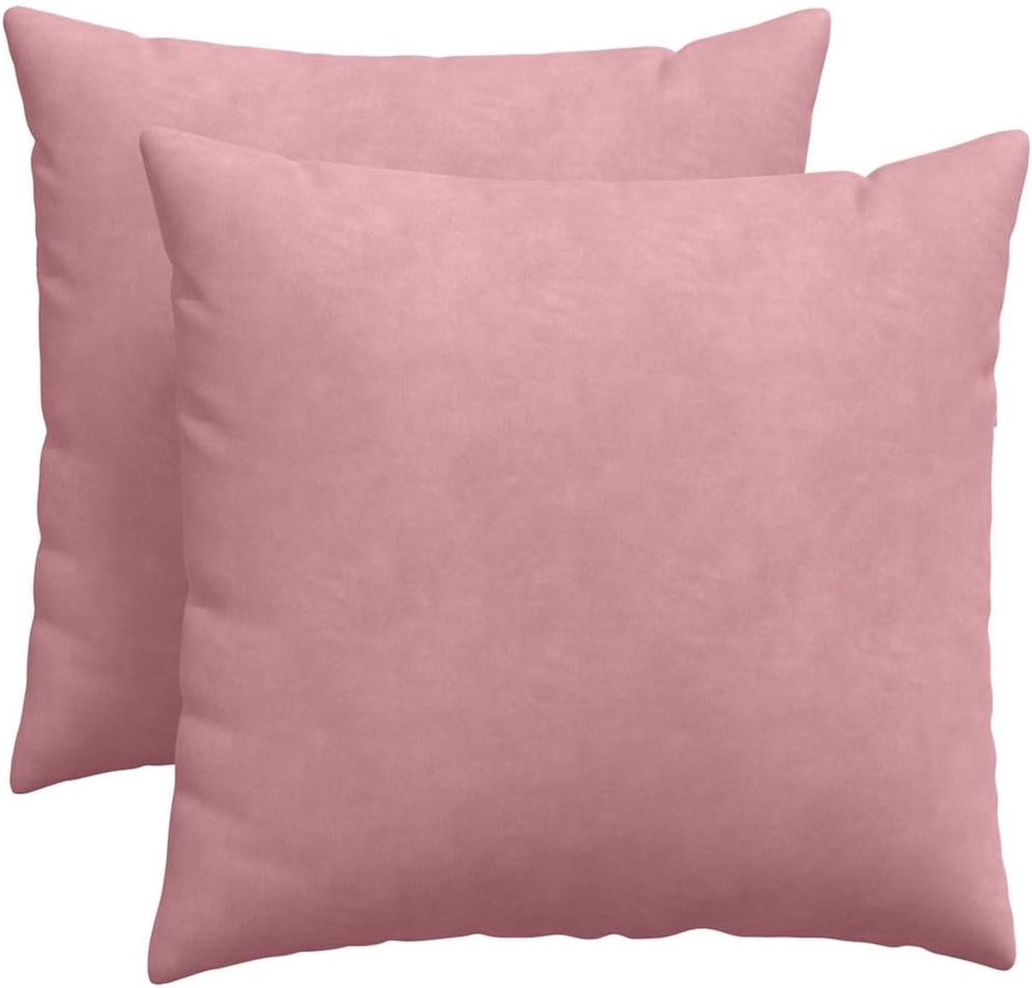 Bankkussen, 2 stuks, roze, 50 x 50 cm, corduroy met ritssluiting, modern kussen voor woonkamer, slaapkamer, kantoor, fluweelzachte corduroy hoes met polyestervulling, onderhoudsvriendelijke