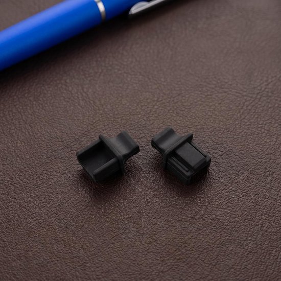 50 stuks siliconen stofkapjes voor Ethernet-poort, RJ45 vrouwelijke stofkapjes voor computernetwerkconnector, zwart — afbeelding 3