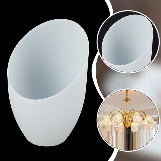 10 stuks acryl lampenkappen, hoefijzer vervanging lampenkap witte lamp licht cover voor woonkamer slaapkamer vloerlampen, 91,5 x 87,5 x 135 mm — afbeelding 4