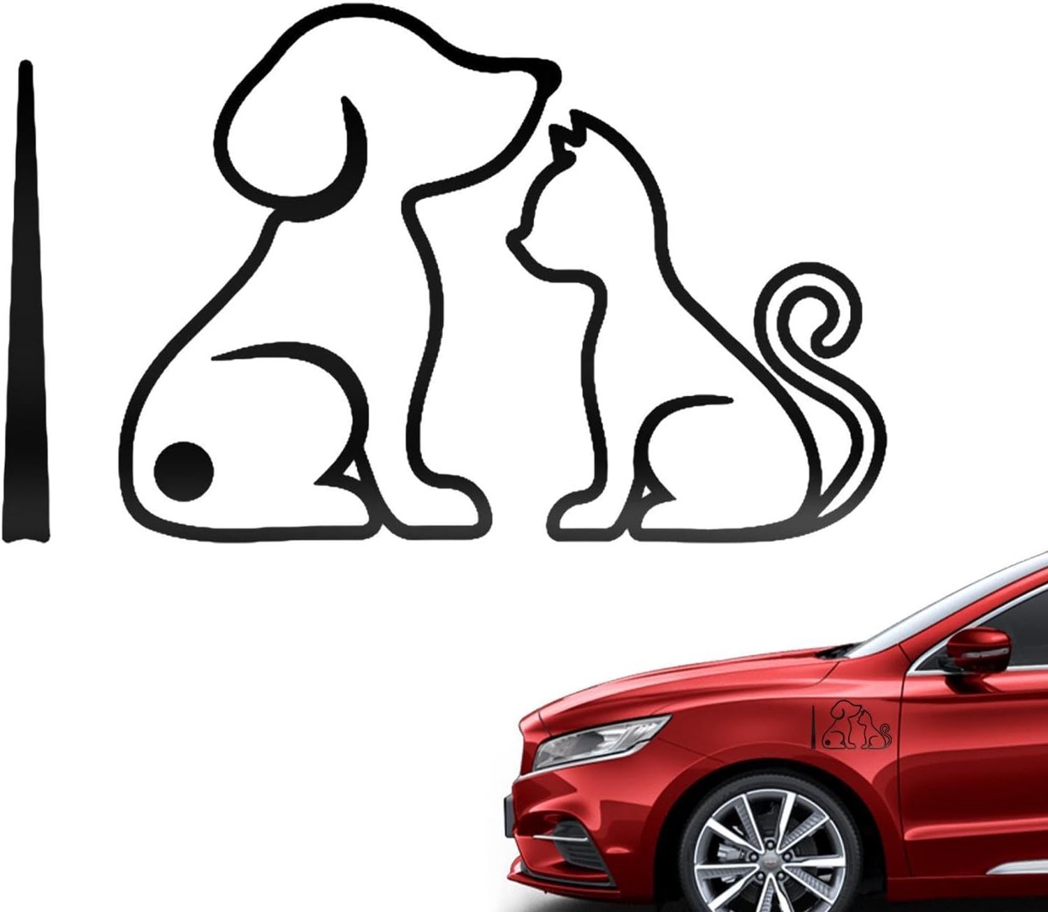 Bewegende staartstickers autodecoratie, achterruitstickers voor SUV Unieke