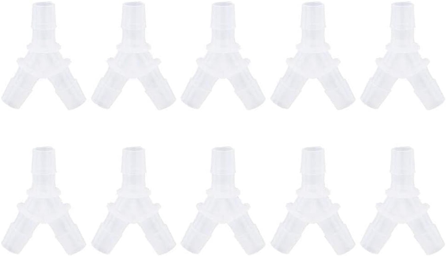 Pssopp 10 stuks aquarium luchtslang Y-vormige 3-weg connector zachte slangfittingen voor aquarium luchtpomp ventielsysteem (3,9 mm)
