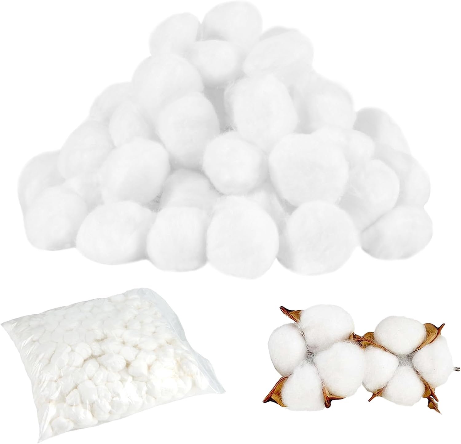 500 Wattenbolletjes, Katoenen Make-Upbolletjes Voor Gezichtsreiniging