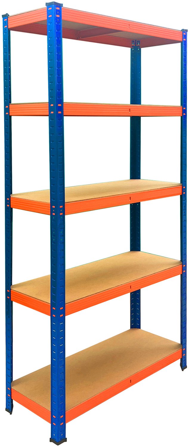 Stellingkast - 150x75x30 cm - tot 875 kg - blauw-oranje