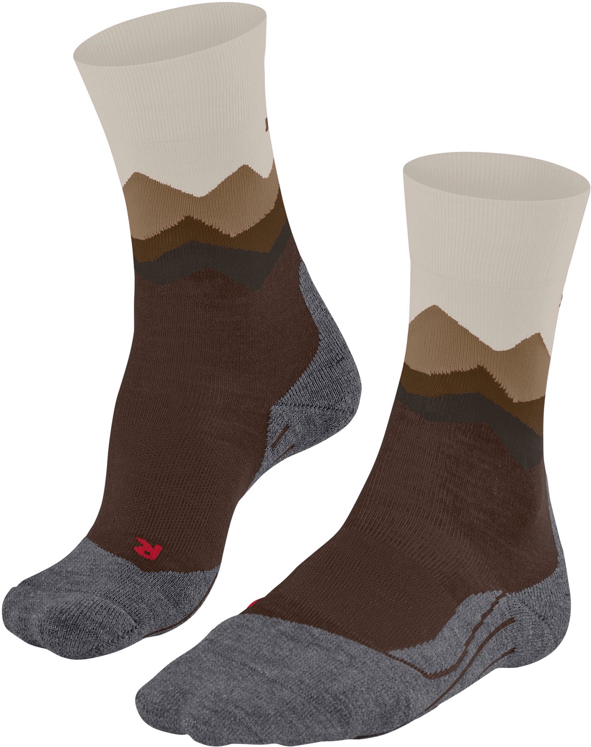 FALKE TK2 anti-blaar dik wol functioneel materiaal wandelsokken dames Bruin