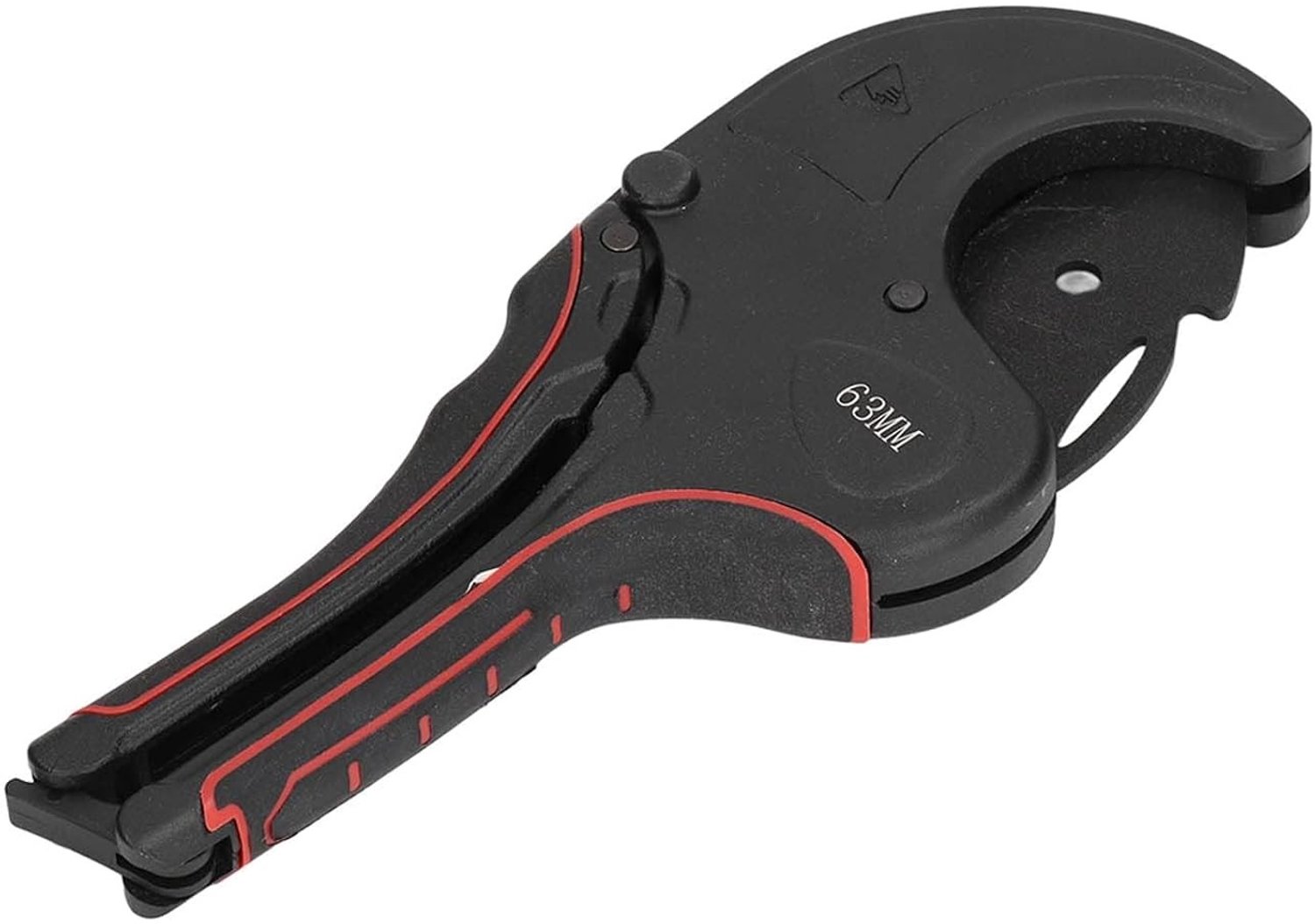 Krachtige PVC pijpschaar met ratelmechanisme, geschikt voor PE leidingen van 0-63mm, ideaal voor klussen