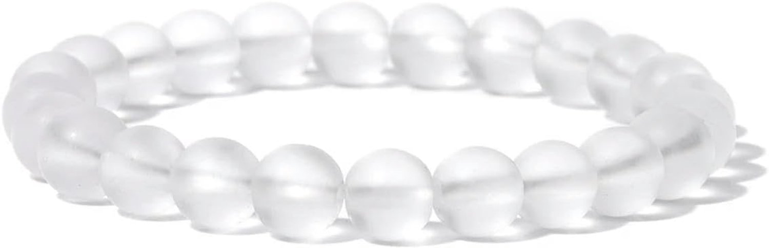 8MM Witte Steen Armband Zwart Lava Grijs Agaat Stretch Armbanden Voor Vrouwen Mannen Elastische Armbanden Yoga, 21cm, Steen Emaille Glas, Zirkonia Agaat obsidiaan