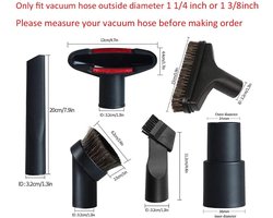 getalong Vacuüm Bijlagen Vervanging 1 1/4 "& 1 3/8" Vac Accessoires Borstel Nozzle Crevice Tool Stofzuiger Accessoires Borstel Kit voor Standaard Slang Set van 6