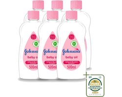 6 x Johnson's - Baby Olie - Verzachtend - Hydraterend - 500 ml - Wasstrips - Baby Aceite - Babyolie - Babyhuid Verzorging - Baby Massage - Hydratatie