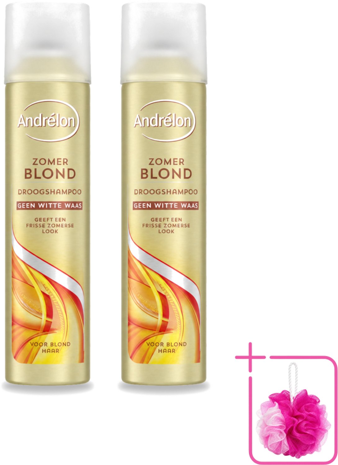 2 x Andrélon - Zomerblond - Droogshampoo - Voor Blond Haar - 245 ml - Bulkverpakking - Zomerblond - Douchemop - Droogshampoo