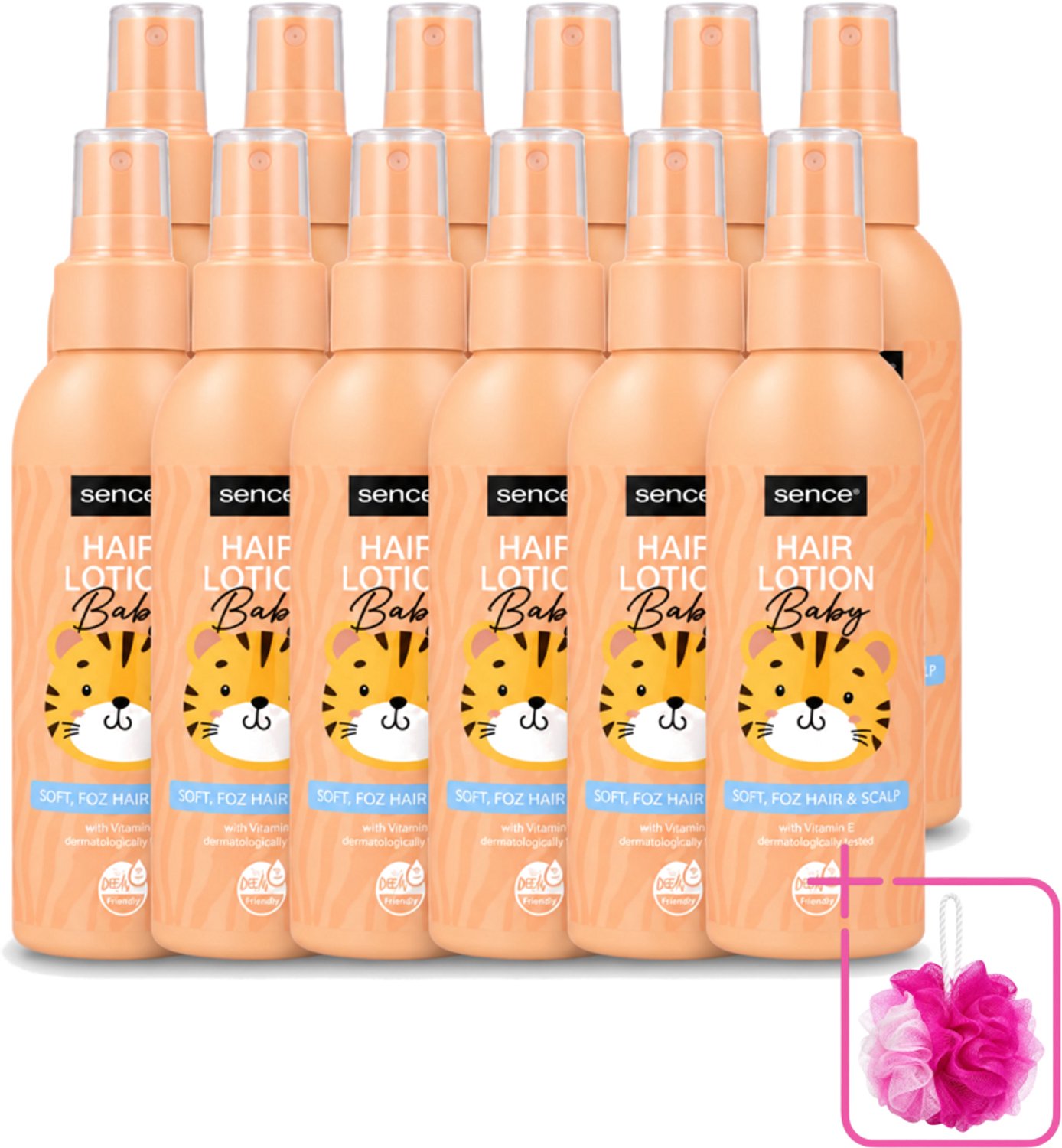 12 x Sence Baby – Haarlotion – Verzorgend – 150 ml - Bulkverpakking - Babyhaar verzorging - Douchemop - Gevoelige hoofdhuid