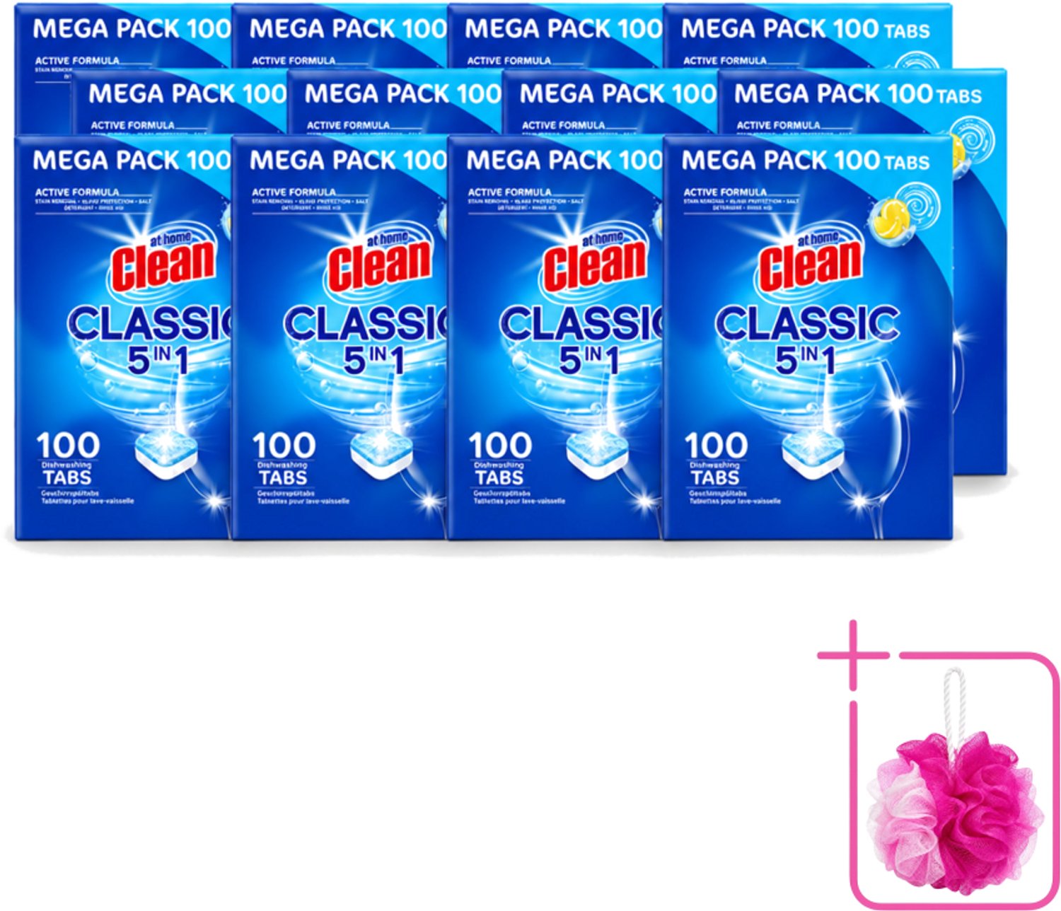 12 x At Home – Vaatwastabletten 5-in-1 – Classic Citroen – 100 Tabs - Bulkverpakking - Vaatwastabletten - Vaatwassen