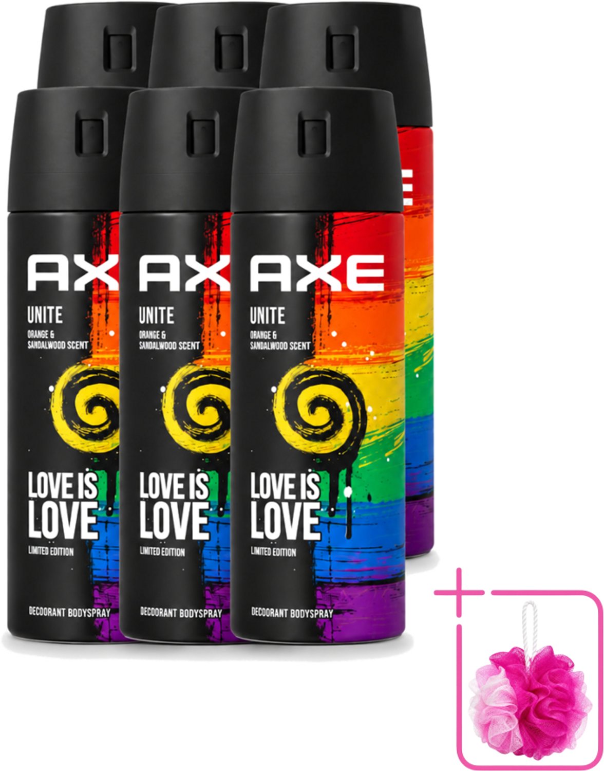 6 x Axe – Deodorant Spray – Unite – 150 ml - Bulkverpakking - Deodorant spray - Zweetgeur bestrijding