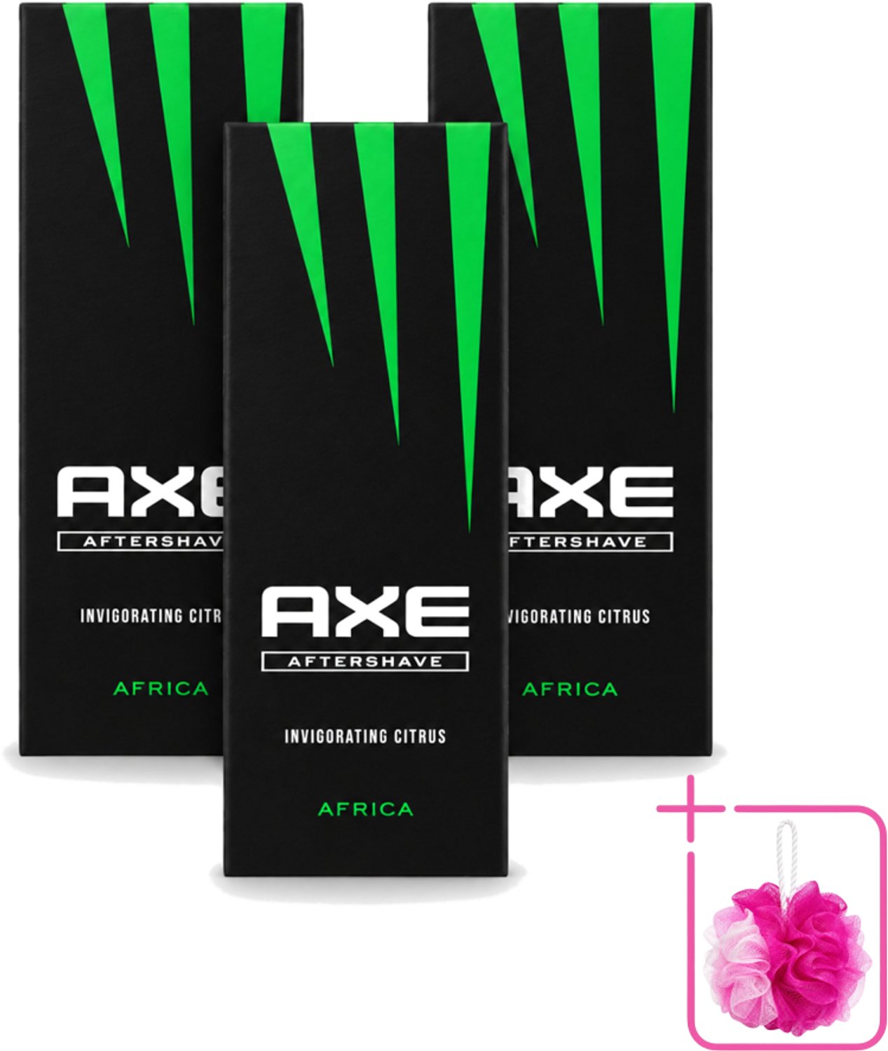 3 x Axe – Aftershave – Africa – 100 ml - Bulkverpakking - Aftershave africa - Douchemop - Aftershave