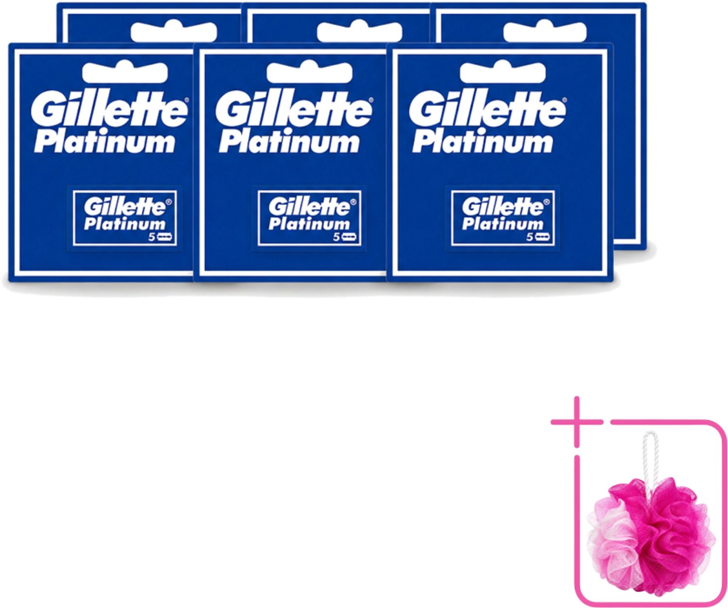 6 x Gillette - Platinum - Extra scherpte - 5 Navulscheermesjes - Bulkverpakking - Scheermesjes - Scherpe mesjes