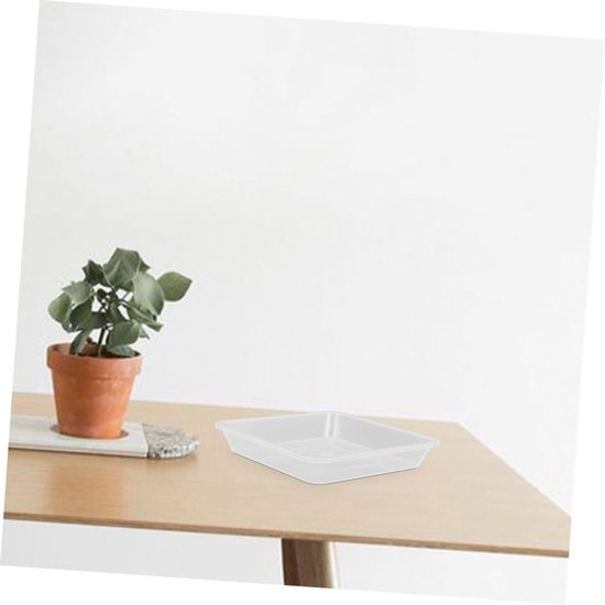 8 Stuks Bloempotschaal Tuinschotel Lekbak Plantenbak Drainagebak Bloempot Basis Potting Tray Bloempot Serveerschaal Plantenschotels Voor Binnen Schotel Schaal Transparant Pp — afbeelding 4