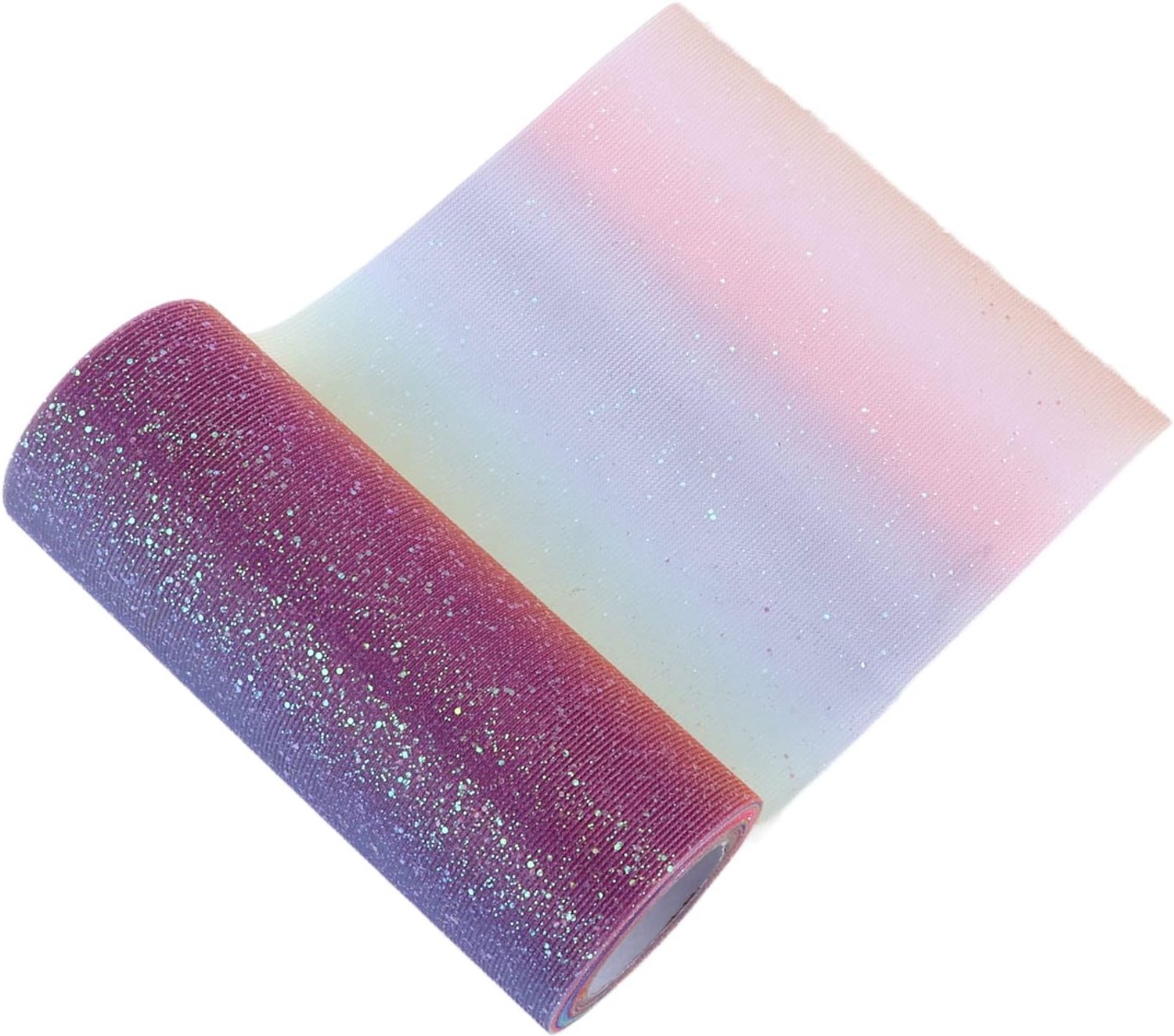 Regenboog Glitter Tule Lang Flexibel voor Doe-het-zelf Decoraties, Perfect voor Bruiloftsfeesten (Stijl 1)
