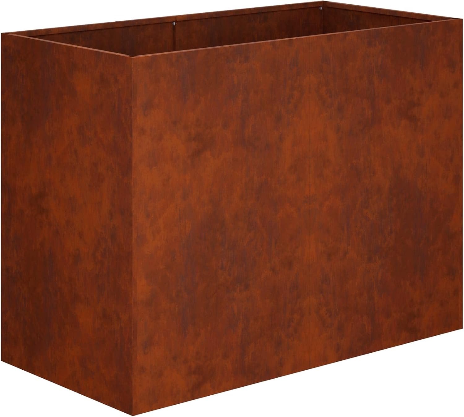 Bloembak voor de tuin, geoxideerd, 80 x 40 x 60 cm, staal voor
