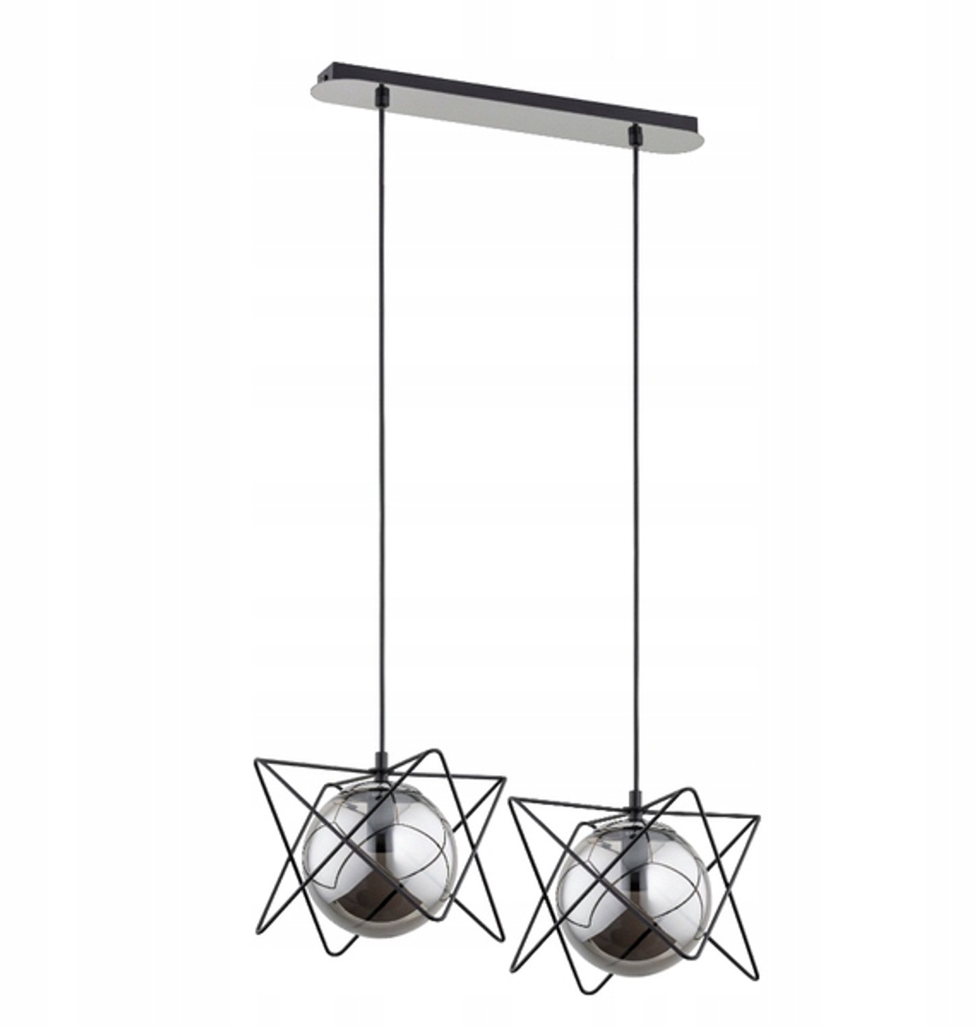 Industriële Hanglamp Alfa SAGITO TRACK 2x E14 Zwart/Chroom