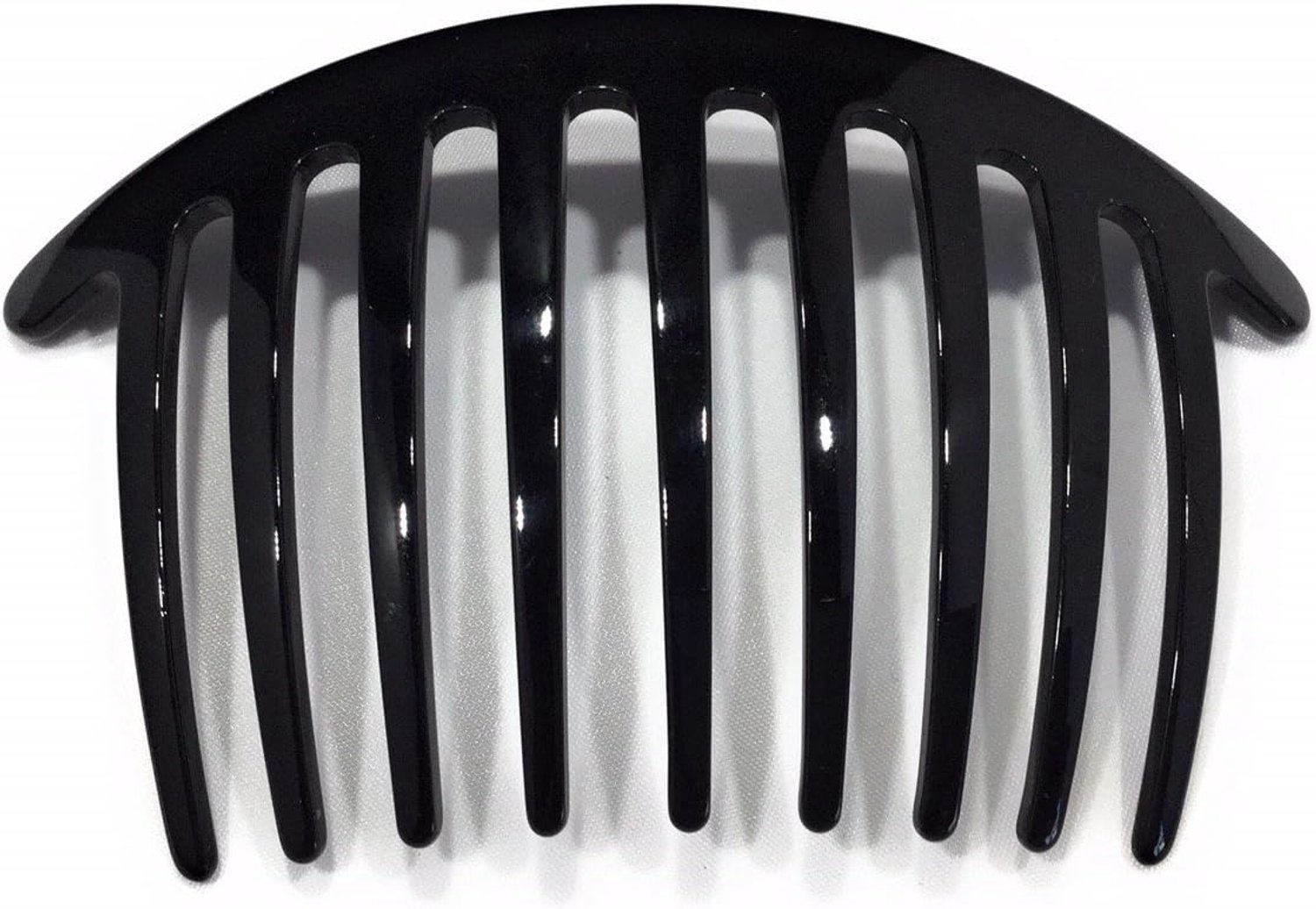 Haarkam zijkam handgemaakt 12 cm zwart (38s)