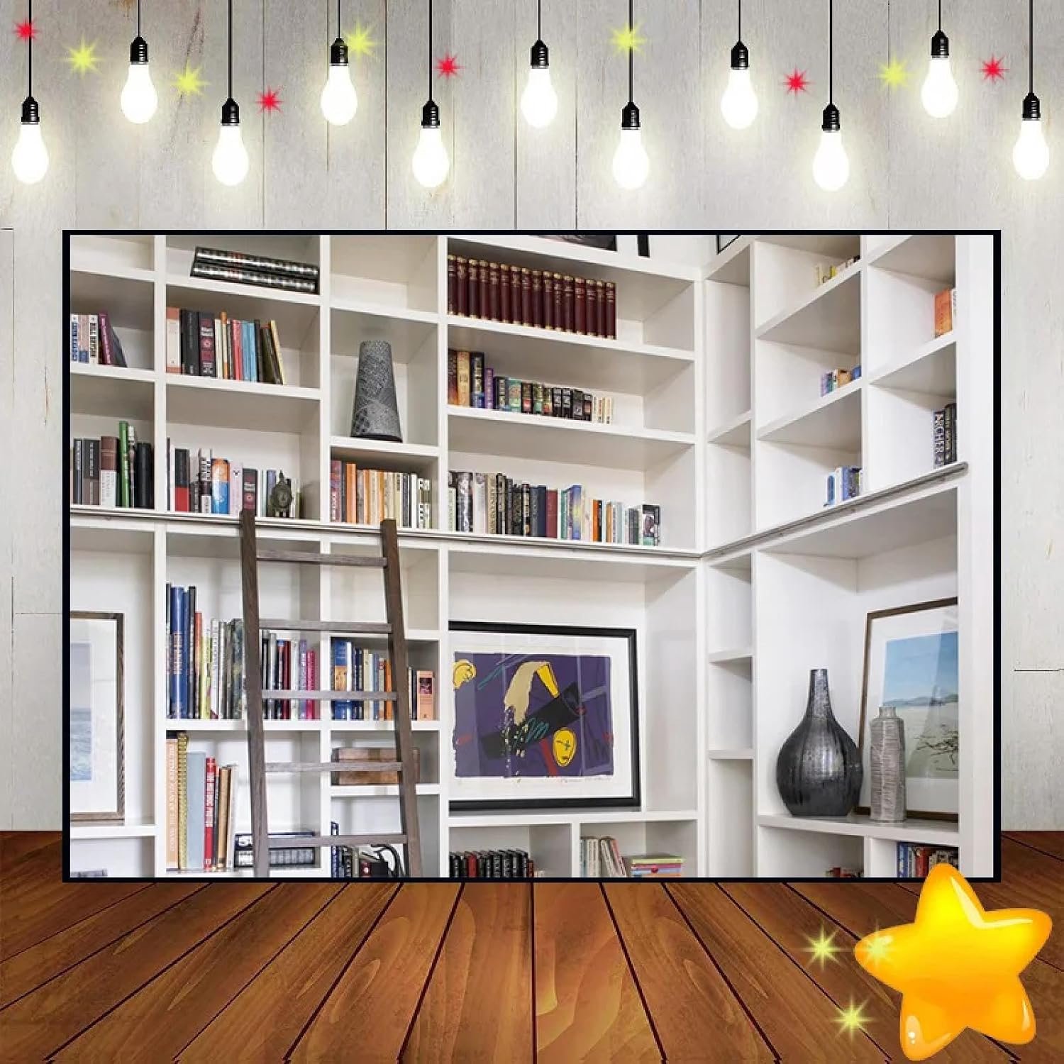 Witte Boekenkast Fotografie Achtergrond Boekenplank Kantoor Conferentie Home Achtergrond Achtergrond Feestelijke Aangepaste Verjaardag Decoratie 440 x 300 cm