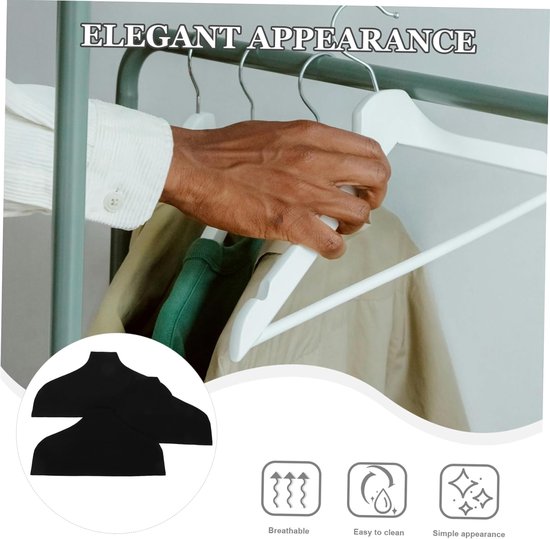3 Stuks Slip Katoenen Hanger Covers Ademend Kledinghanger Doekhoes voor Stijlvolle Kledingkast Organisatie Stofbescherming — afbeelding 4