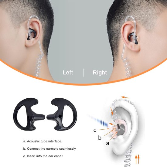 Portofoon geluidsbuis headset, vervangende oordopjes voor hoortoestellen — afbeelding 2