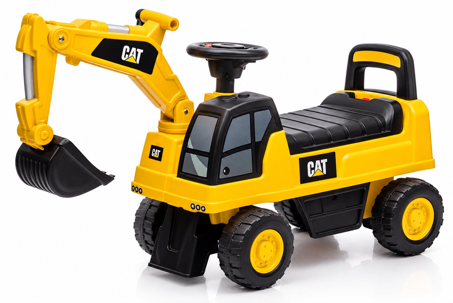 COIL Kinder Graafmachine – Loopauto Bagger – Zandbak Speelgoed – Zitgraafmachine met Schep, Claxon en Opbergruimte – Vanaf 12 Maanden – Geel