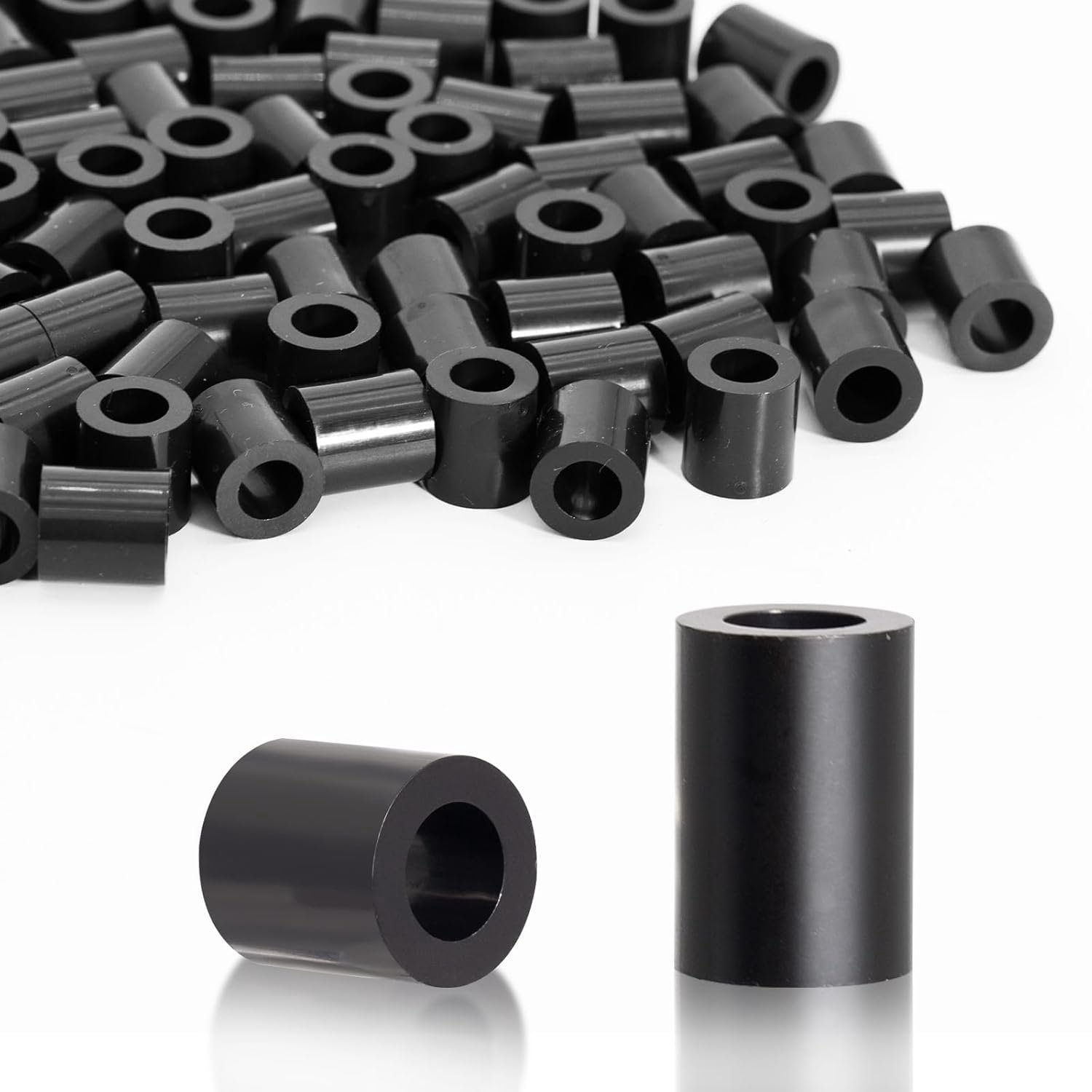 Pack of 100 Spacers M8 ABS Spacers Plastic (Black) Rubber Spacers Plastic Insulation Spacer Discs for M8 Screws 14 x - ShopVlot