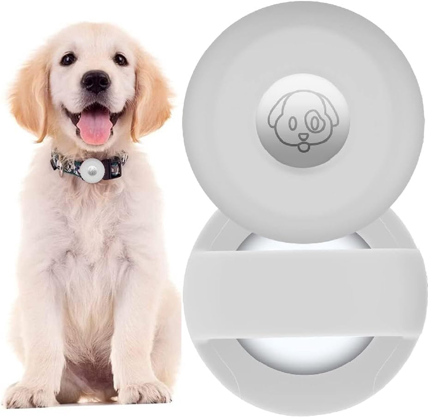 Beschermhoes compatibel met Airtag Pet halsband, siliconen beschermhoes voor Airtags, anti-Lost Locator beschermhoes voor Airtag hondenhalsband