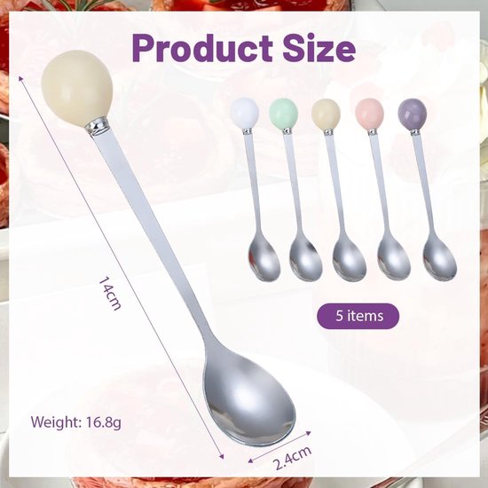 5 stuks eierlepel, 14 cm roestvrij staal, gepolijst, vaatwasmachinebestendig, voor eierlepels, mueslilepels, babylepels, koffielepels, yoghurtlepels, theelepel — afbeelding 3