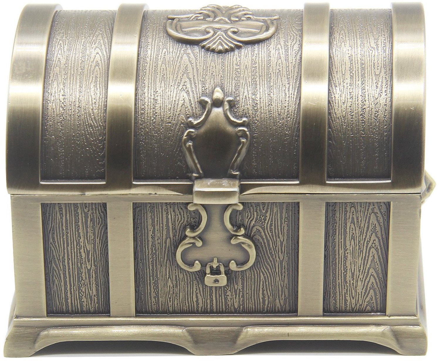 AVESON Rechthoekige vintage metalen schatkist snuisterij sieraden doos geschenkdoos ring case voor meisjes dames - ShopVlot