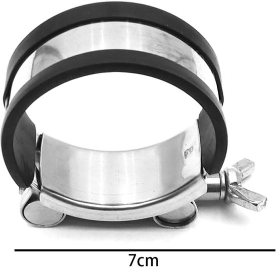 2 stuks T-bout slangklemmen met rubber gedempt, 52-55 mm — afbeelding 4
