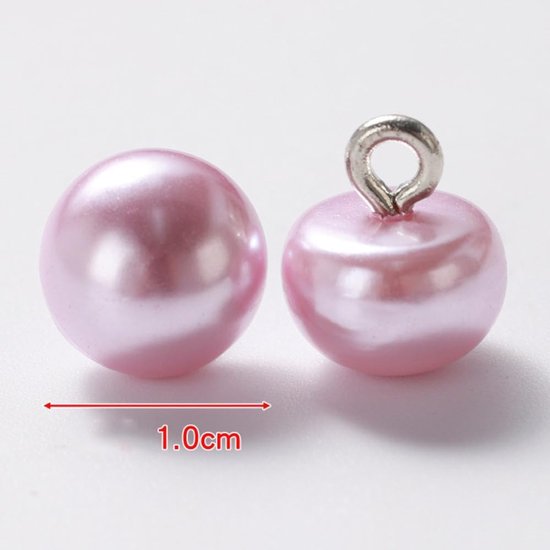 10 stuks parelknopen met oogje, halve bolknopen 10 mm, oogknopen, decoratieve knopen voor naaien en knutselen van decoraties, reserveknoppen voor doe-het-zelf trui, kleding, mantels, hemd — afbeelding 4