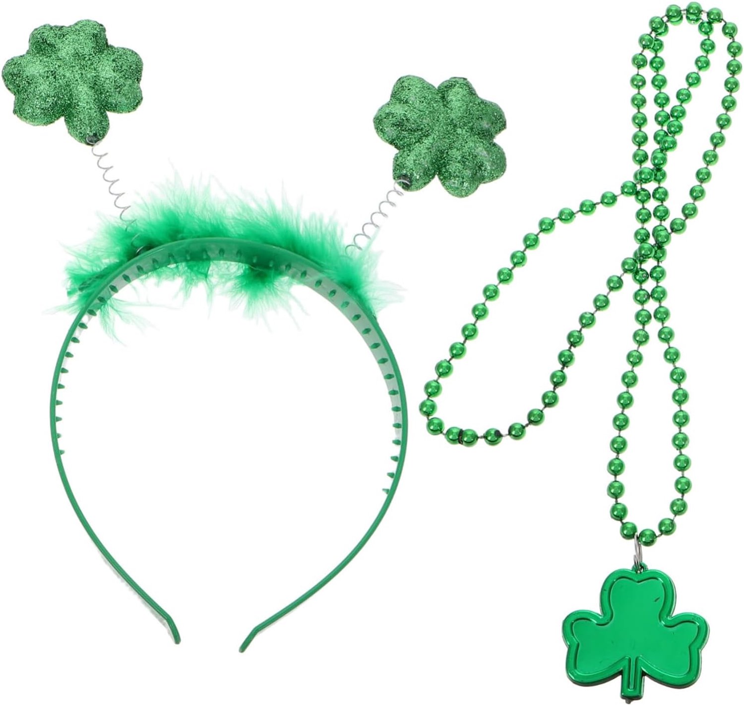 Set Van 4 Ierse Festival Klavertjes Schuim Hoofdbanden Met Vergulde Kralenketting Voor S Day Feestdagen Ierse Themas