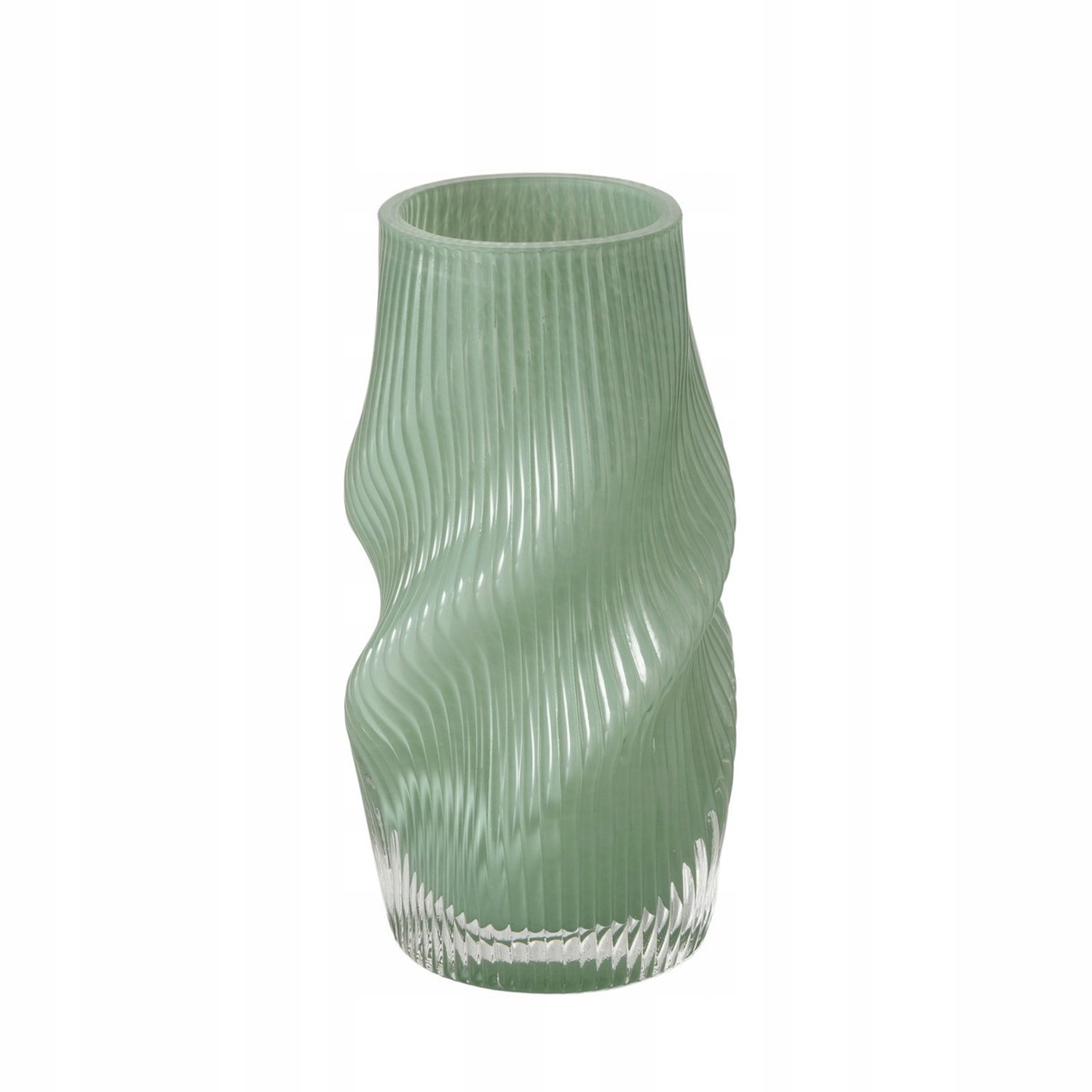 Boltze Groene handgemaakte glazen vaas VERESE 10,5x19 cm