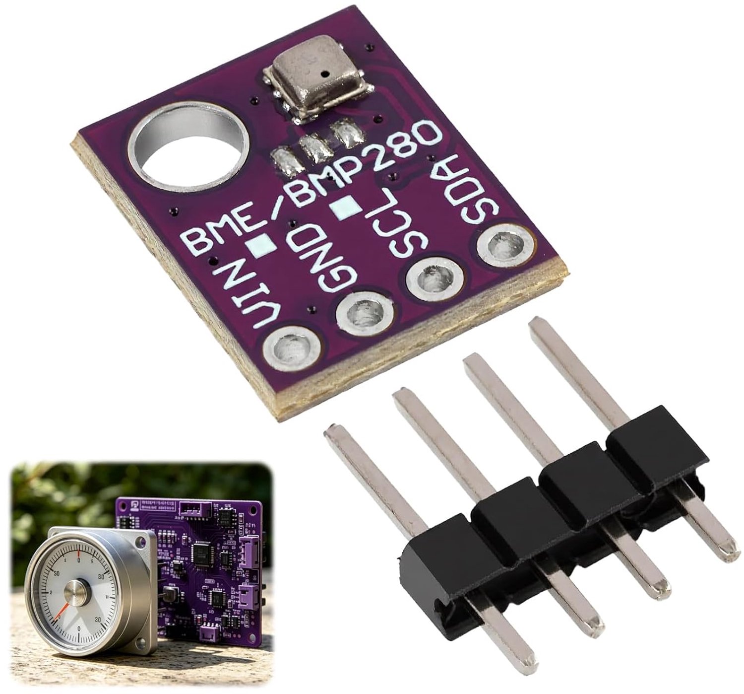 Sensor temperatuur vochtigheid atmosferische druk, BME280 druksensor, digitale module 5 V, hoge precisie, barometrische sensor voor Raspberry Pi Arduino projecten weerstation