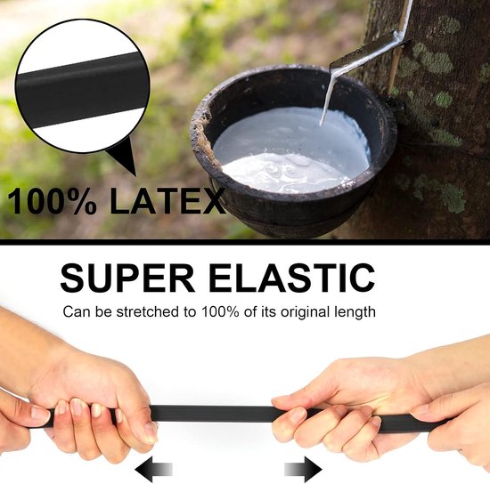 Bagagespanner met Karabijnhaak, 2pcs 100cm Bungee Koorden Elastische Banden met Haken, Elastische Bagageriemen, UNOLIGA Spanriemen voor Fiets, Motorfiets, Auto, Dekzeil, Tent, 100% Latex, Robuust — afbeelding 4