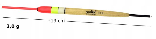 Merkloos Doorvoerspoor Dobber van Balsa 3.0g - 19cm met Glowstick Houder — afbeelding 2