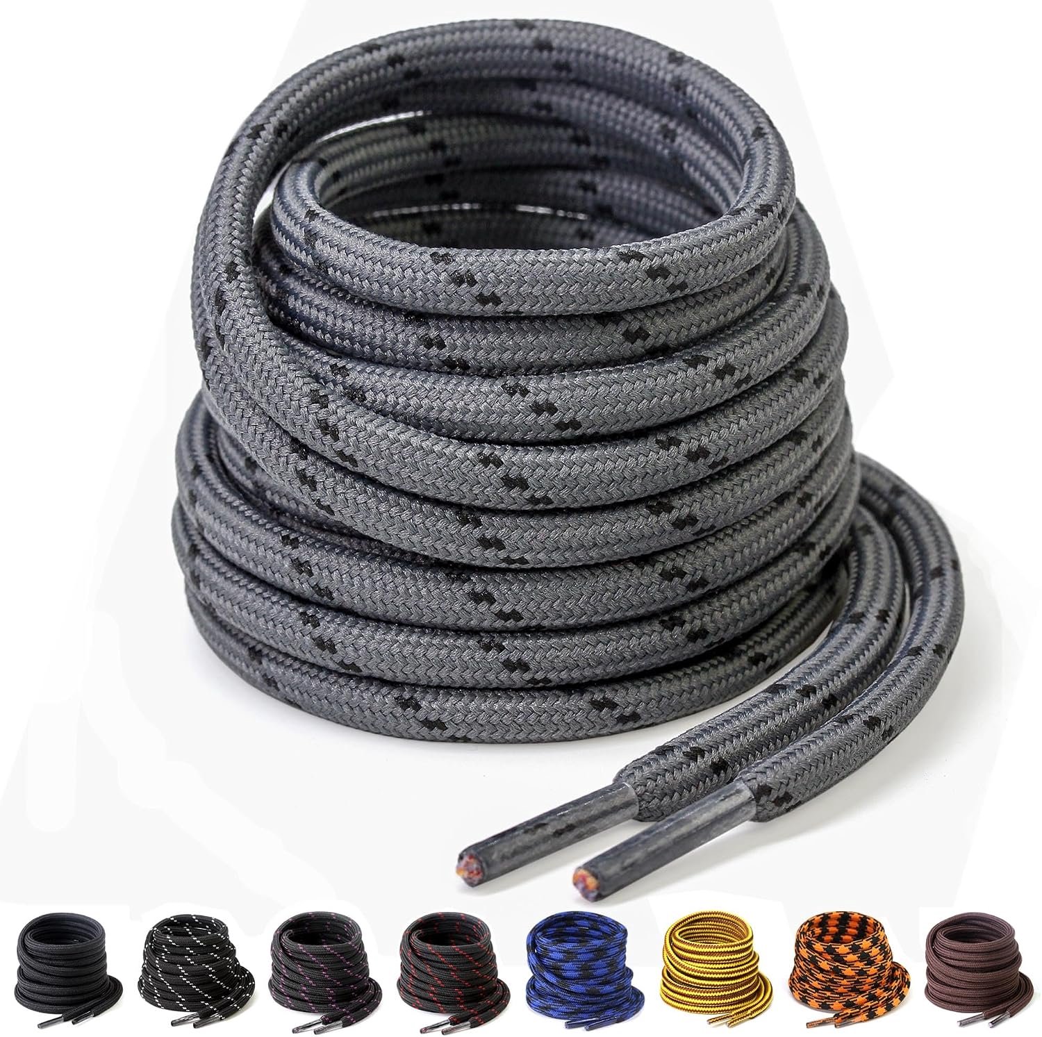 Sterke Ronde Schoenveters, Premium Zwaar Belastbaar 4,5 mm Dikke Veters voor Schoenen, Laarzen, Werk & Hiken