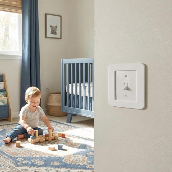 6 Stuks Delige Schroefloze Witte Siliconen Afdekplaten voor Enkelvoudige Schakelaars Onbreekbare Flexibele Beschermhoezen voor Stopcontacten Kindveilig Vuilafstotend voor Woonkamer — afbeelding 5