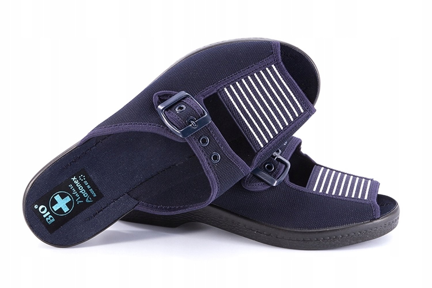 Adanex Dames Pantoffels Model 34 - Blauw/Wit, Maat 38