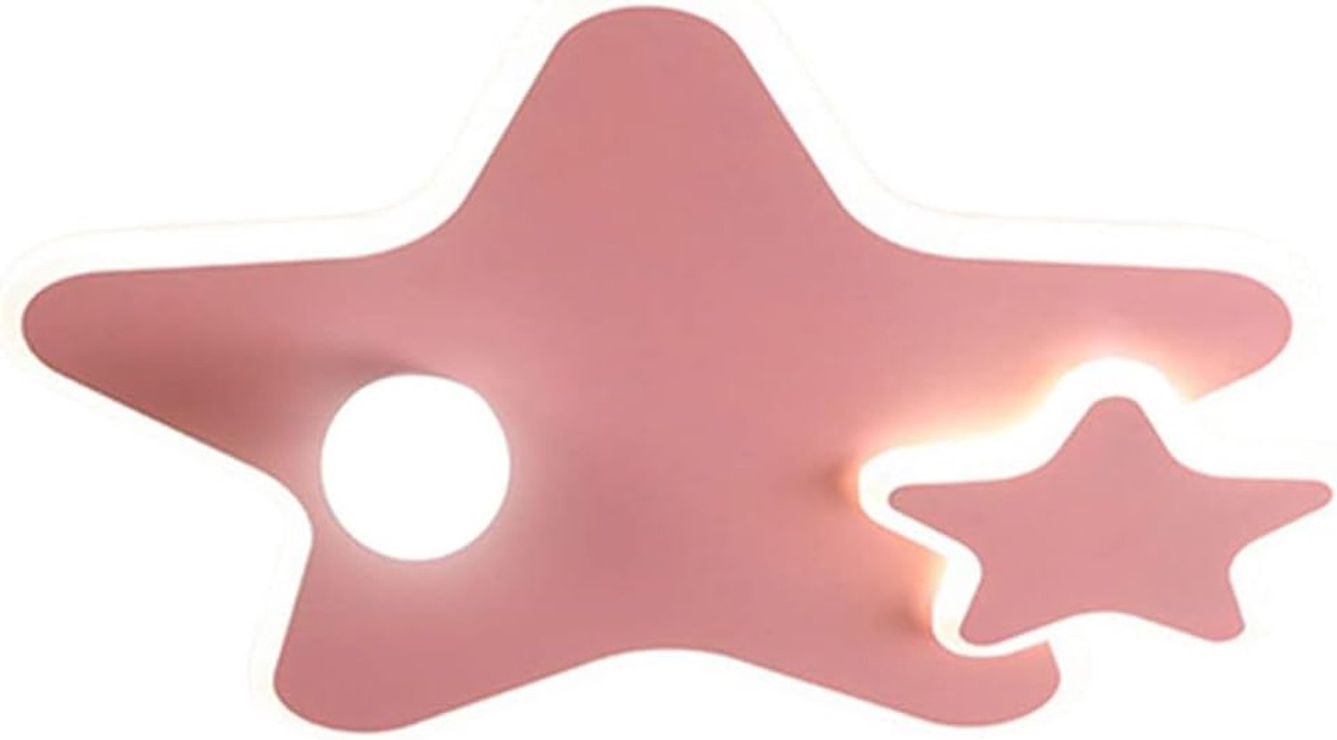 Stervorm Inbouw Plafondverlichting, Moderne LED Plafondlamp, Dimbaar, Creatieve Acryl LED Plafondlamp Armatuur Voor Slaapkamer Kinderkamer (28W 2500LM, Roze/Blauw)
