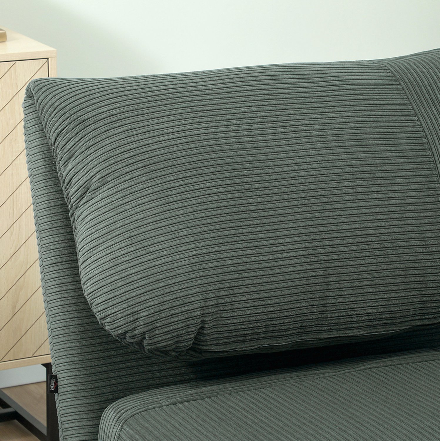 DESMIU Fauteuil 82 x 89 x 83 cm - 2-in-1 Slaapfauteuil Met 3-Standen Rugleuning - Voor Woonkamer En Slaapkamer - Polyester Groen