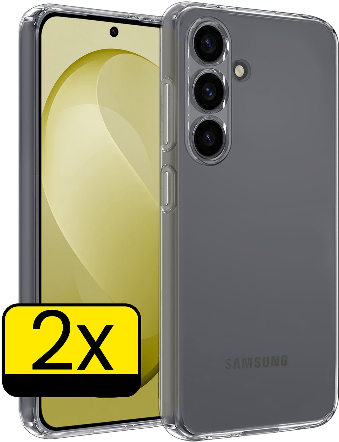 Hoesje - 2 Stuks - Geschikt voor Samsung Galaxy S26 FE - Sterk & Shockproof - Case Siliconen - Back Cover - Telefoon Hoes - Telefoonhoesjes - Transparant